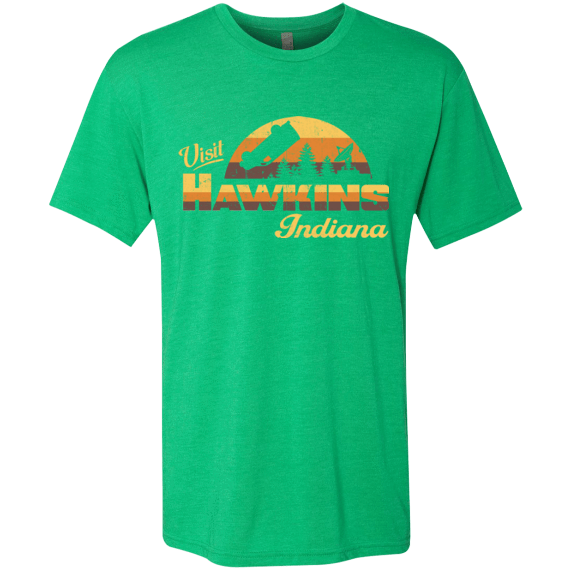 T-Shirts Envy / Small Visit Hawkins Men's Triblend T-Shirt