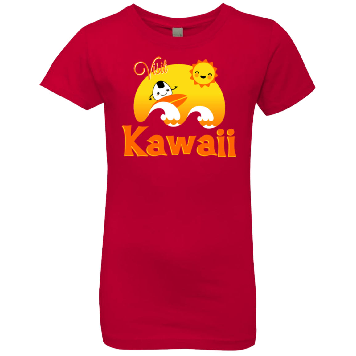 T-Shirts Red / YXS Visit Kawaii Girls Premium T-Shirt