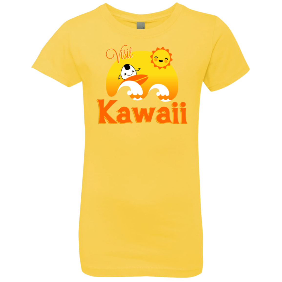 T-Shirts Vibrant Yellow / YXS Visit Kawaii Girls Premium T-Shirt
