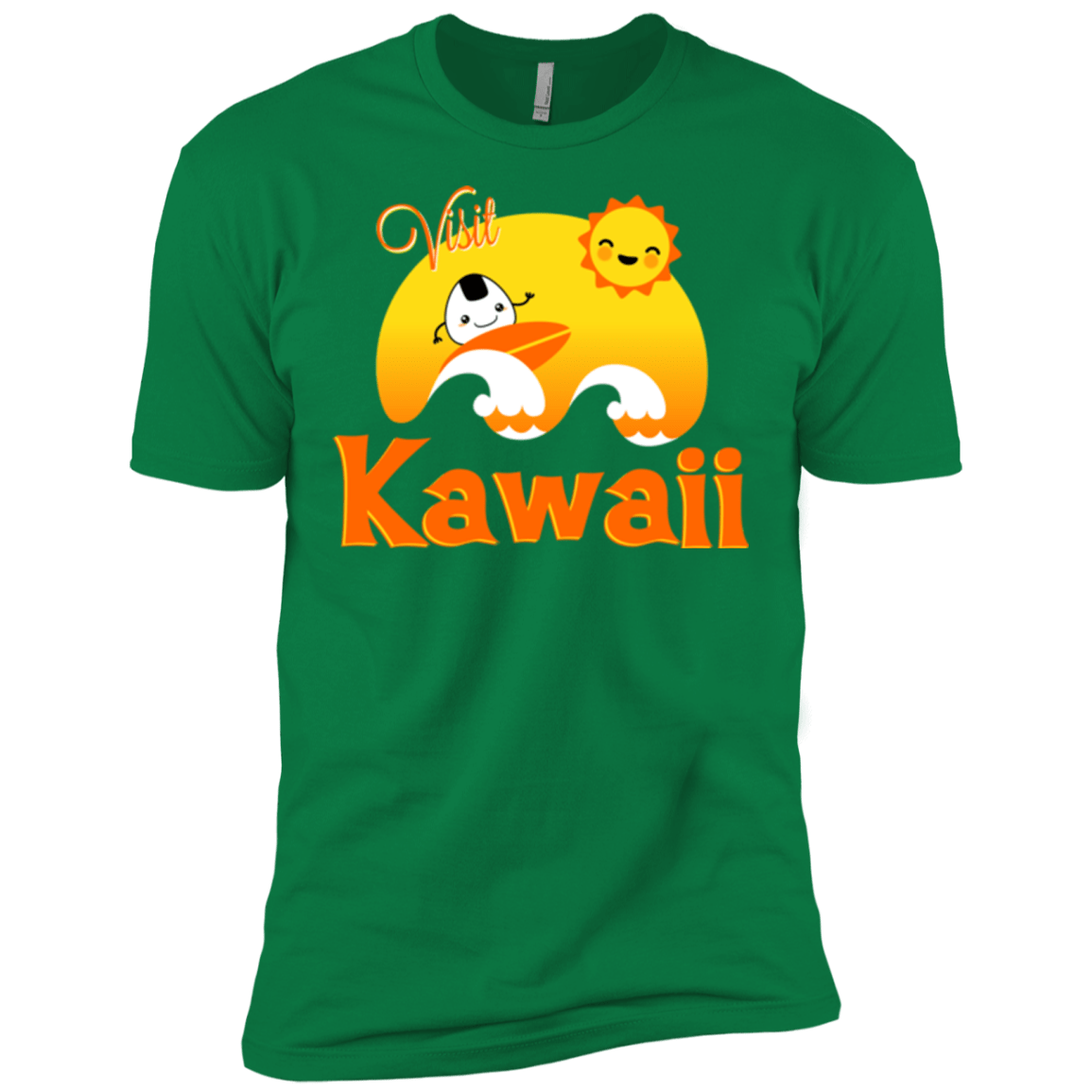 T-Shirts Kelly Green / X-Small Visit Kawaii Men's Premium T-Shirt