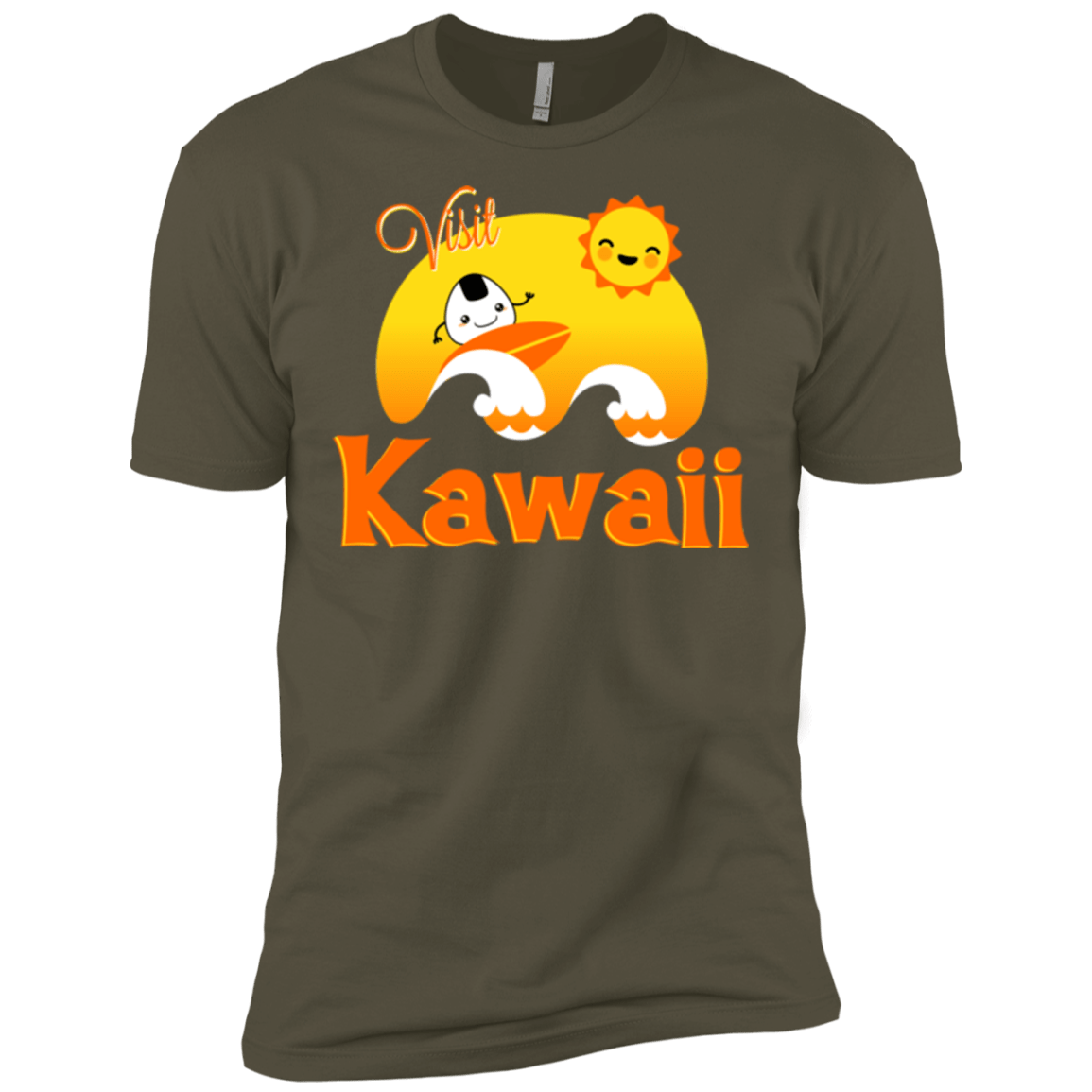 T-Shirts Military Green / X-Small Visit Kawaii Men's Premium T-Shirt