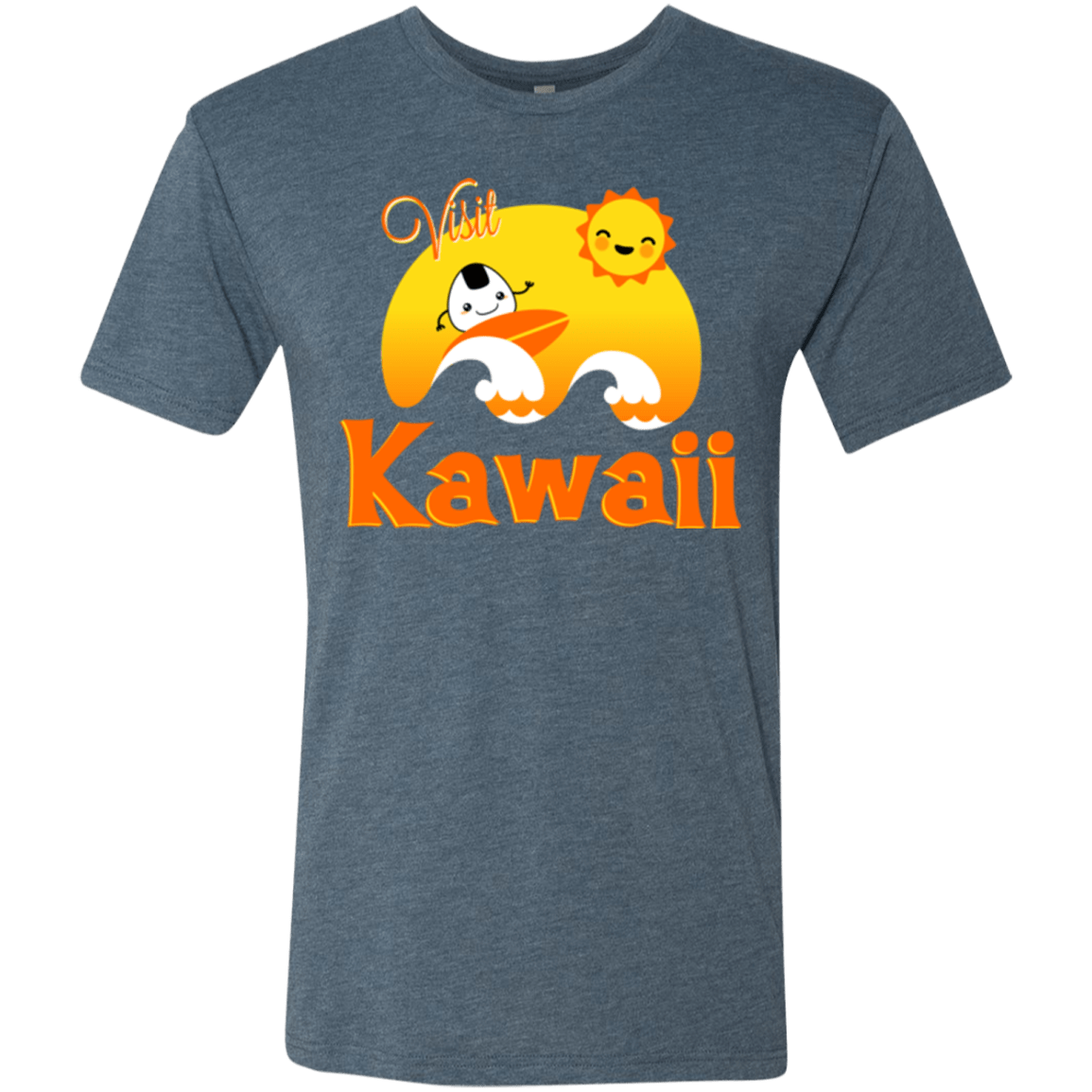 T-Shirts Indigo / Small Visit Kawaii Men's Triblend T-Shirt