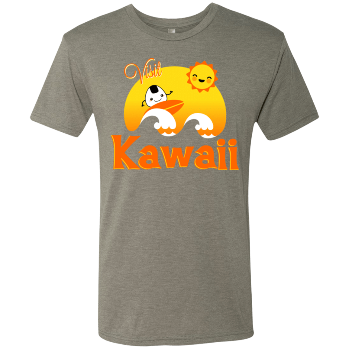 T-Shirts Venetian Grey / Small Visit Kawaii Men's Triblend T-Shirt