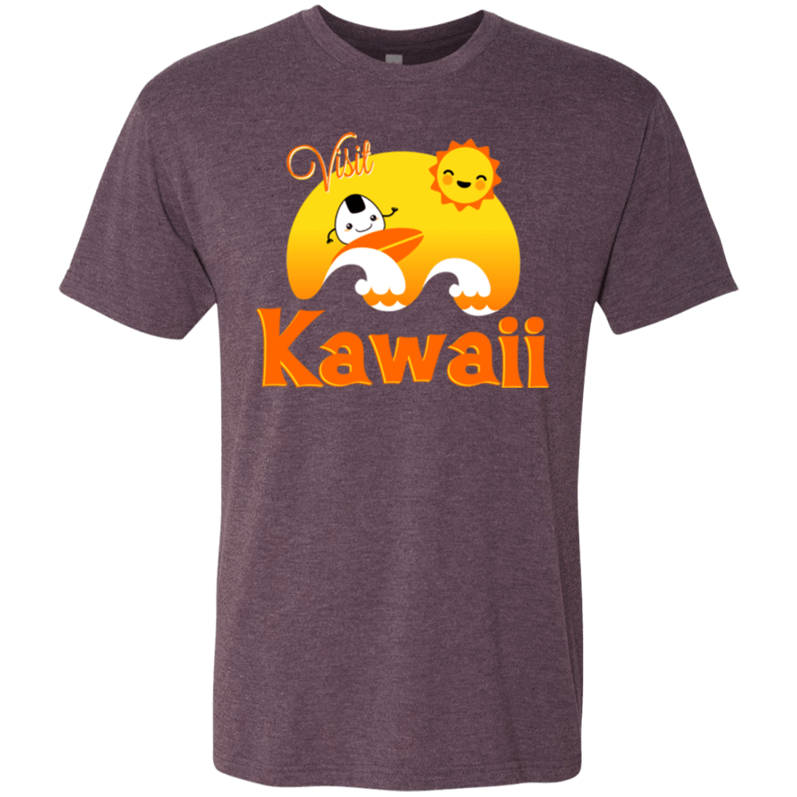 T-Shirts Vintage Purple / Small Visit Kawaii Men's Triblend T-Shirt