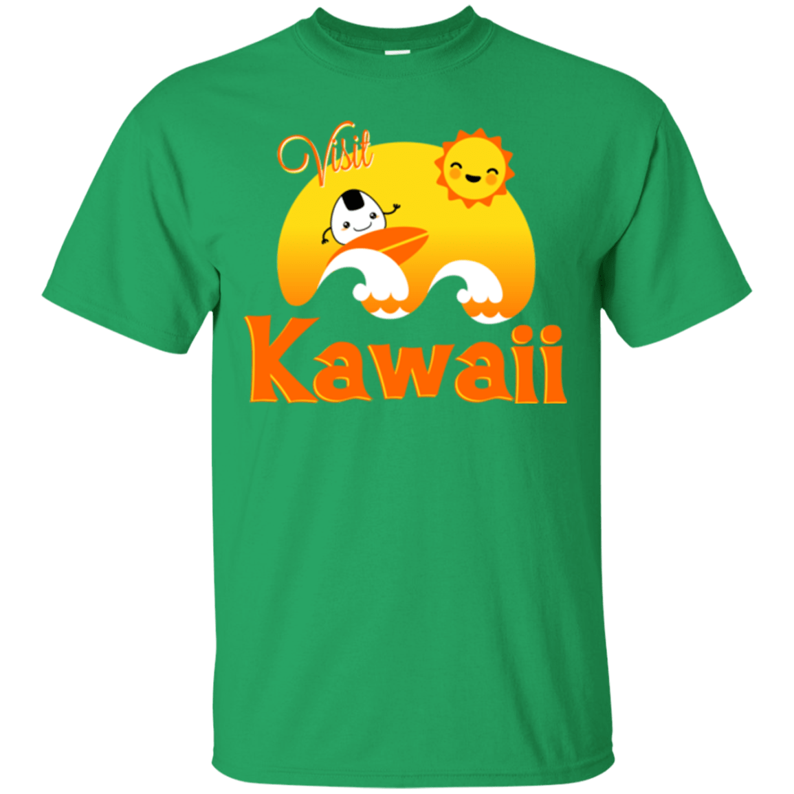 T-Shirts Irish Green / Small Visit Kawaii T-Shirt