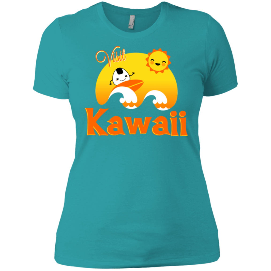 T-Shirts Tahiti Blue / X-Small Visit Kawaii Women's Premium T-Shirt