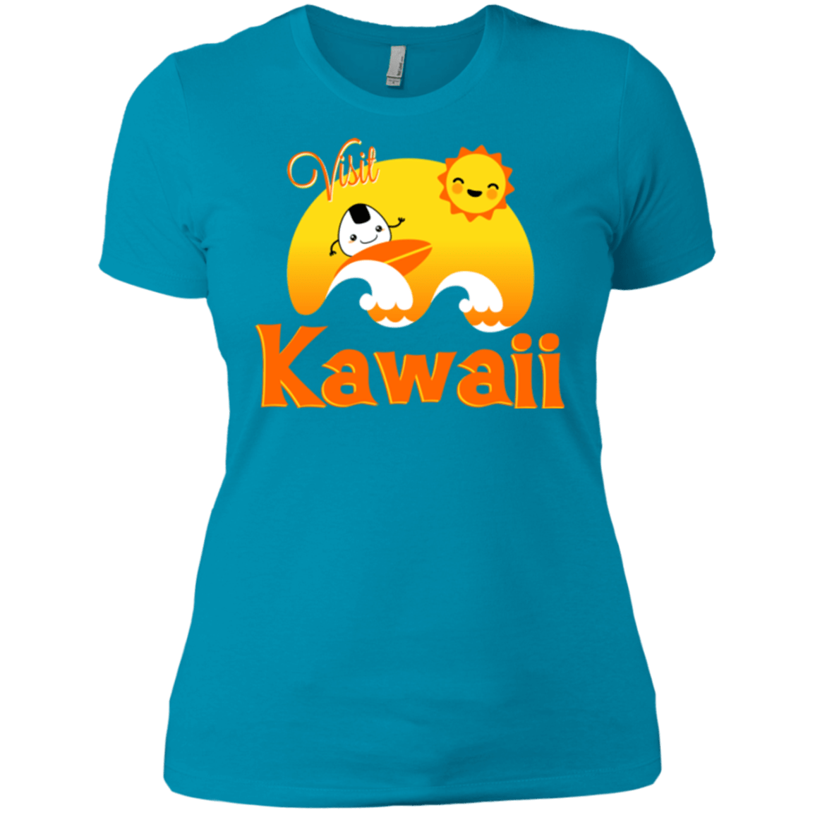 T-Shirts Turquoise / X-Small Visit Kawaii Women's Premium T-Shirt