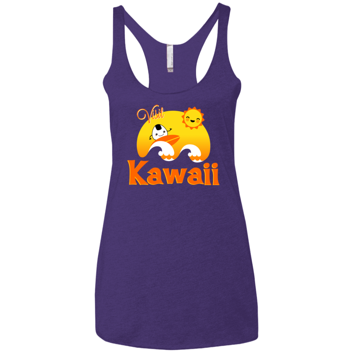 T-Shirts Purple / X-Small Visit Kawaii Women's Triblend Racerback Tank