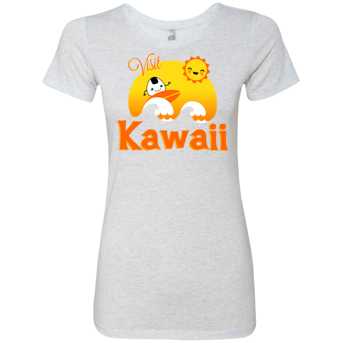 T-Shirts Heather White / Small Visit Kawaii Women's Triblend T-Shirt