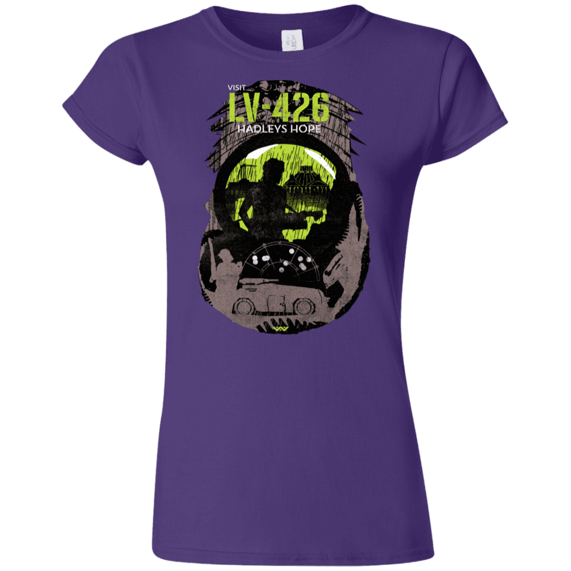 T-Shirts Purple / S Visit LV-426 Junior Slimmer-Fit T-Shirt