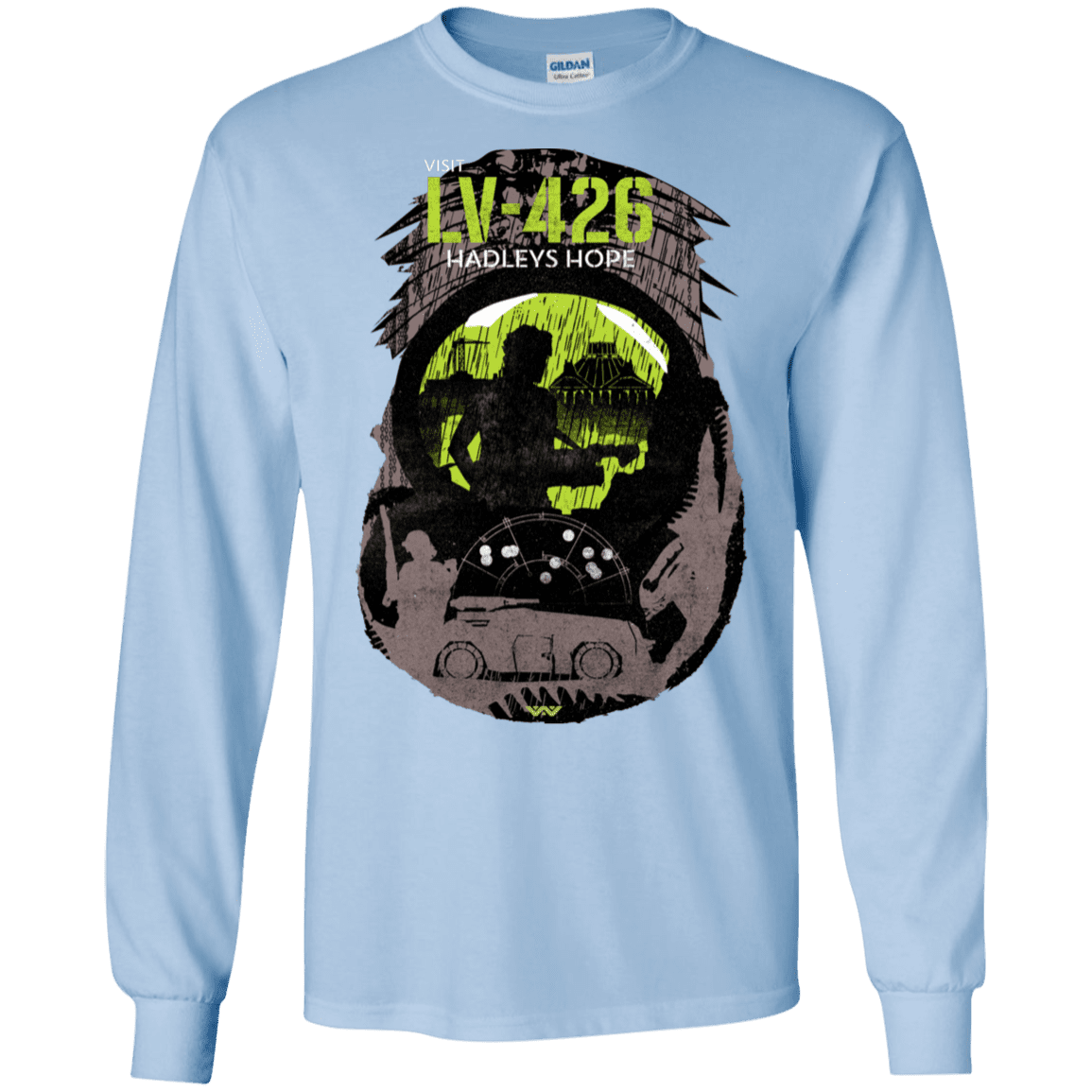 T-Shirts Light Blue / S Visit LV-426 Men's Long Sleeve T-Shirt