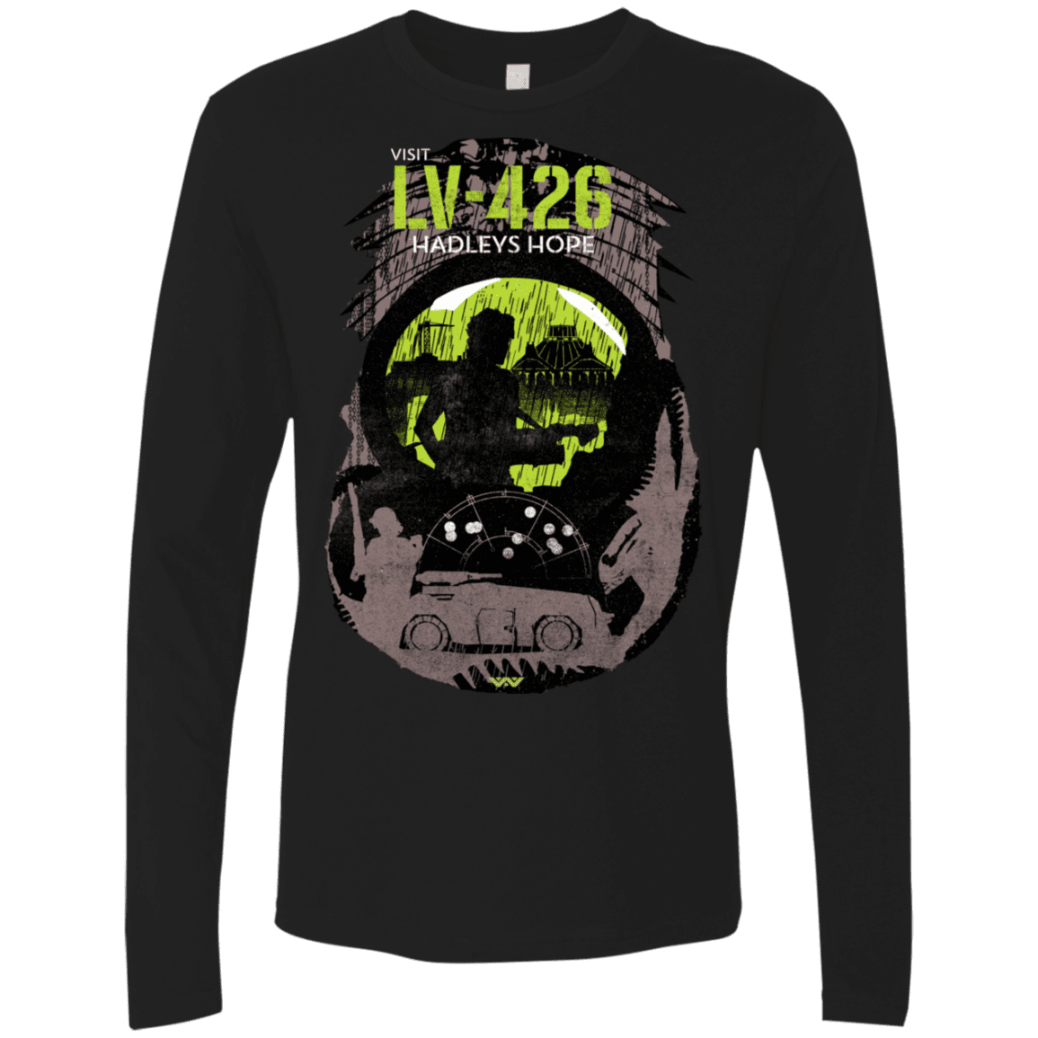 T-Shirts Black / S Visit LV-426 Men's Premium Long Sleeve