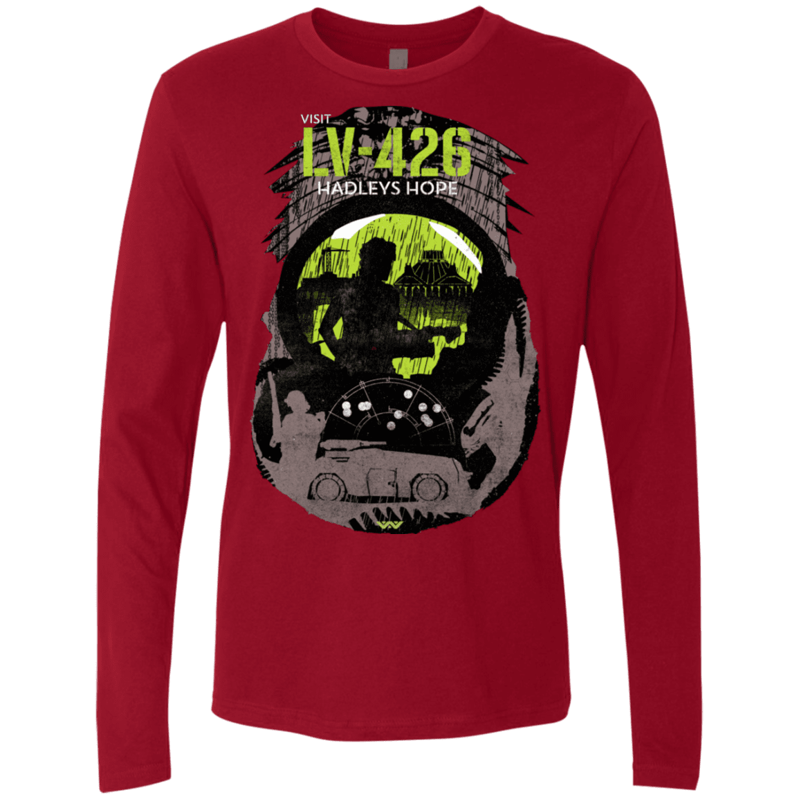 T-Shirts Cardinal / S Visit LV-426 Men's Premium Long Sleeve