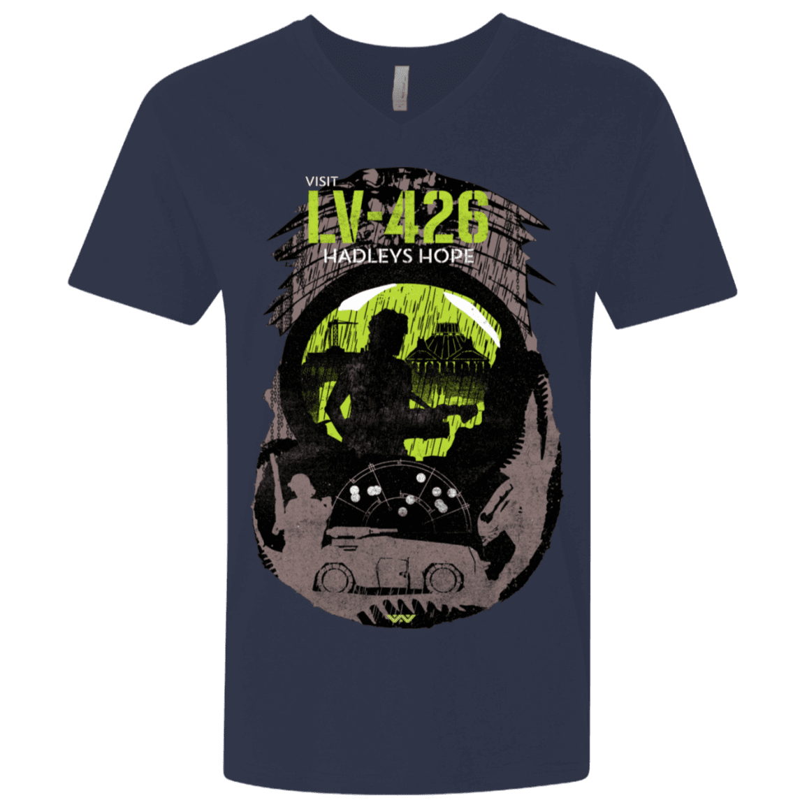 T-Shirts Midnight Navy / X-Small Visit LV-426 Men's Premium V-Neck