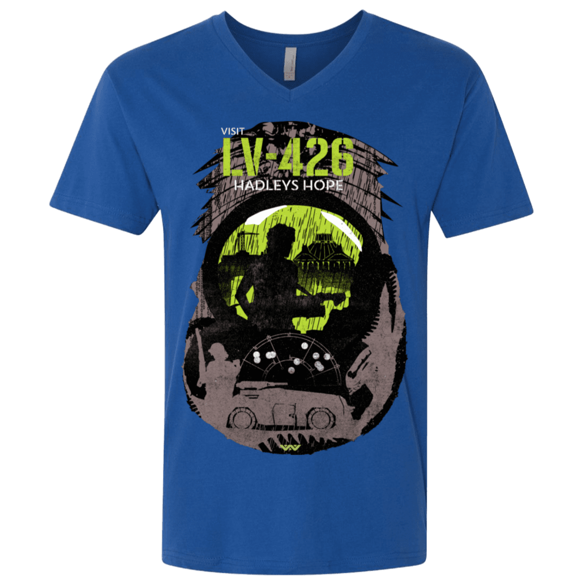 T-Shirts Royal / X-Small Visit LV-426 Men's Premium V-Neck