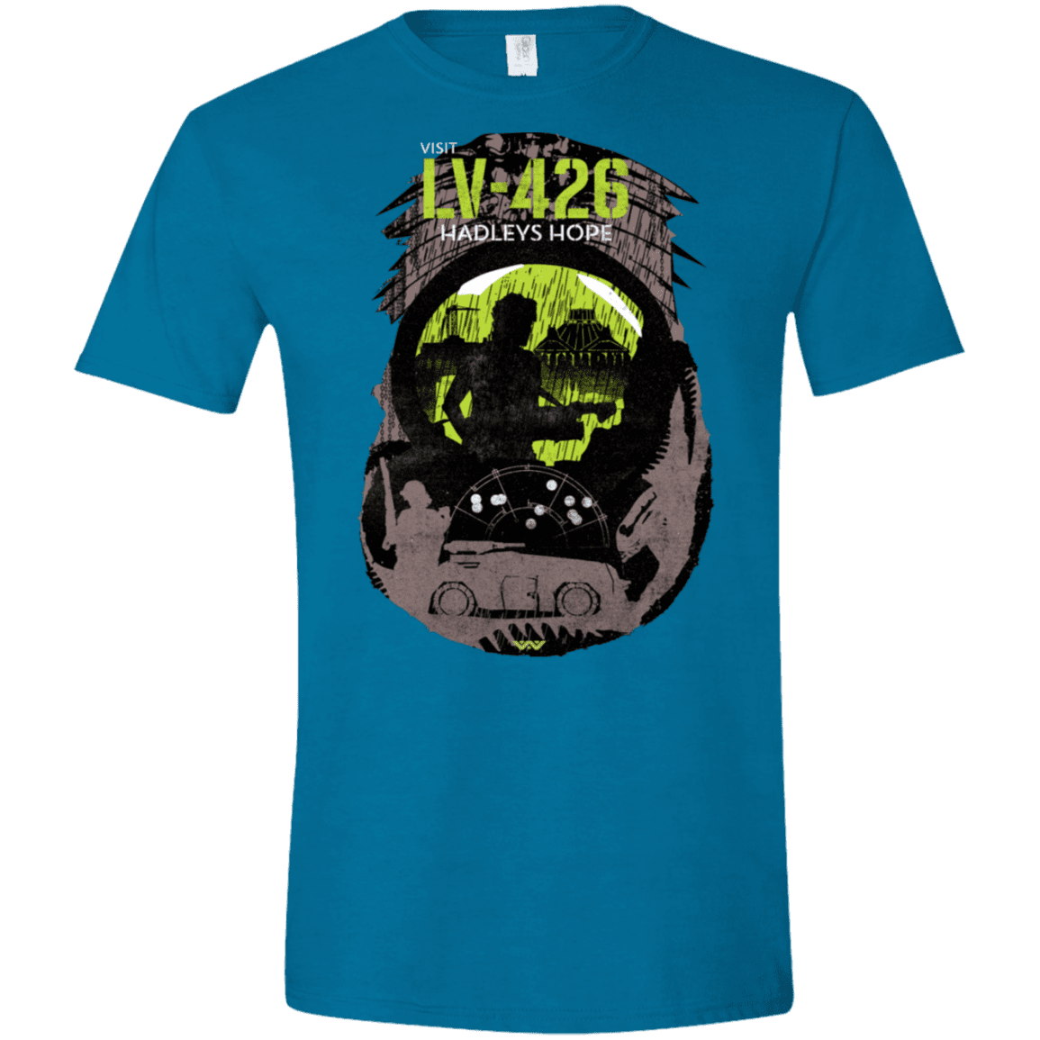 T-Shirts Antique Sapphire / S Visit LV-426 Men's Semi-Fitted Softstyle