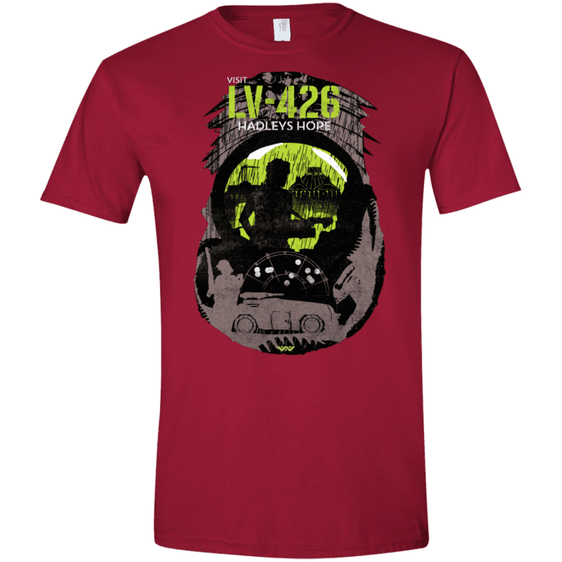 T-Shirts Cardinal Red / S Visit LV-426 Men's Semi-Fitted Softstyle