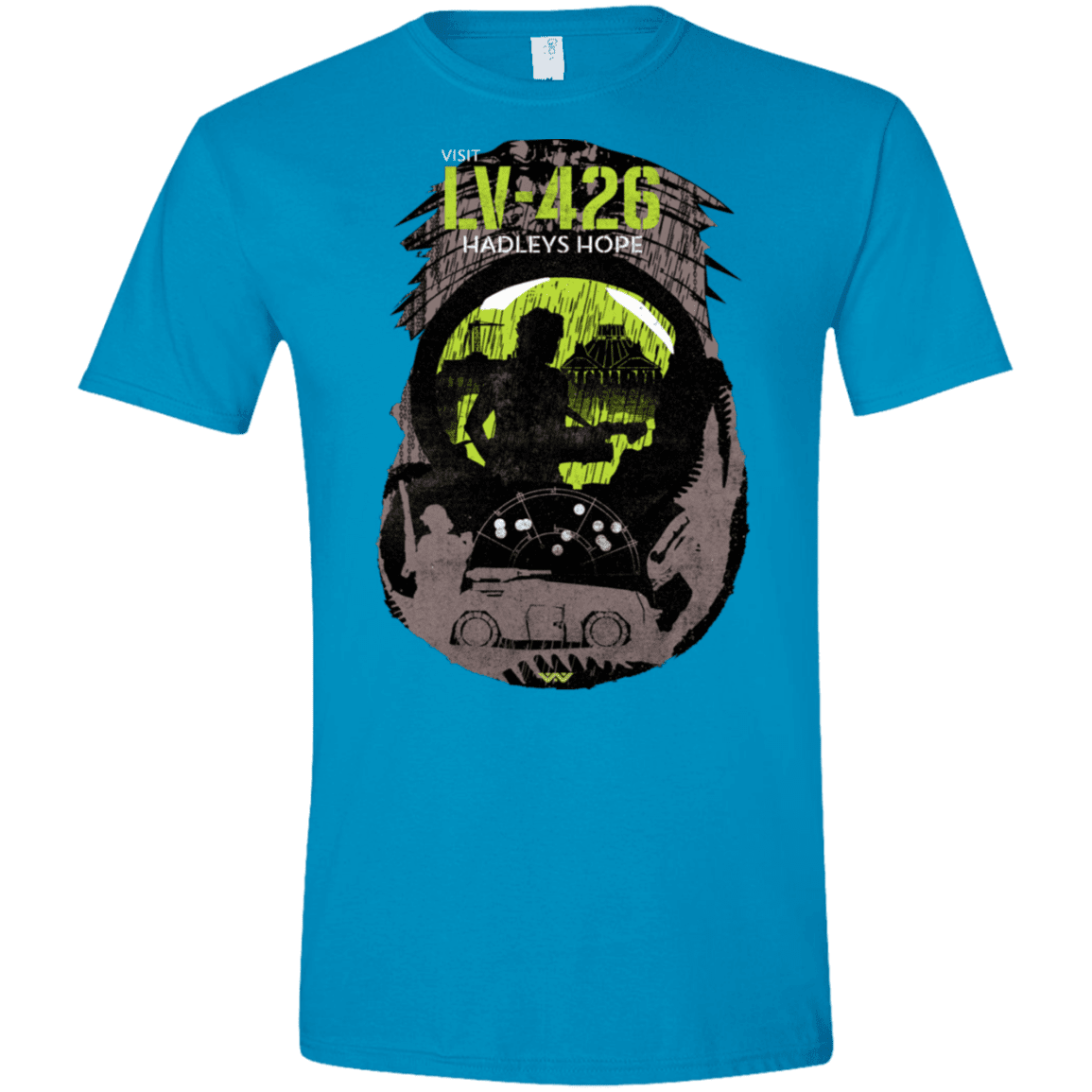 T-Shirts Sapphire / S Visit LV-426 Men's Semi-Fitted Softstyle