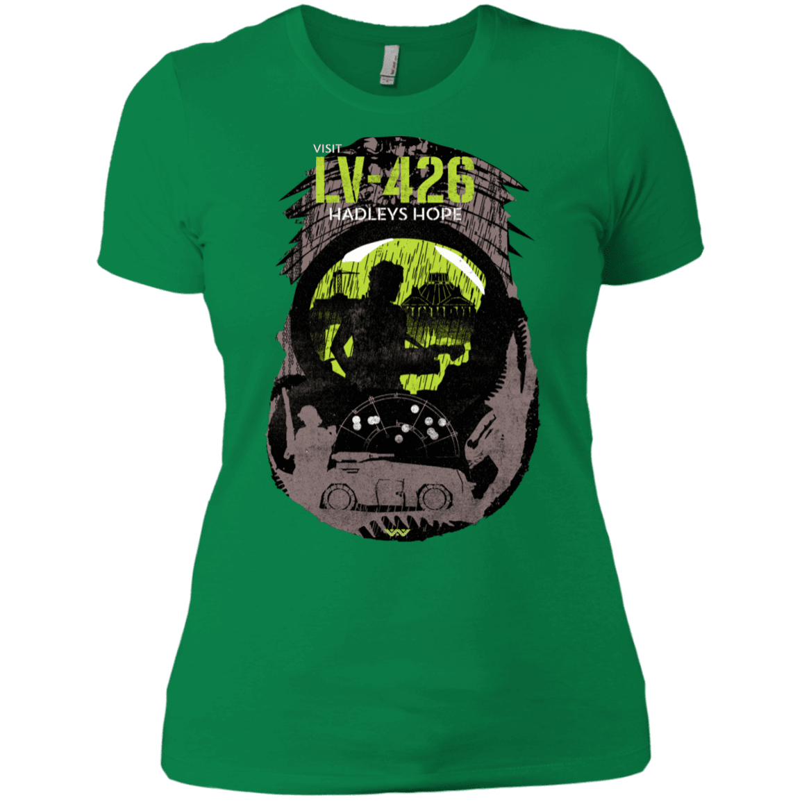 T-Shirts Kelly Green / X-Small Visit LV-426 Women's Premium T-Shirt