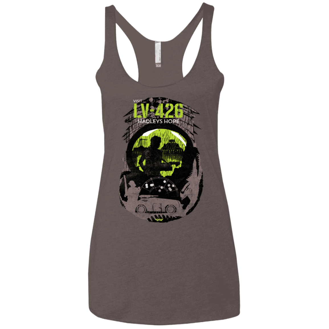 T-Shirts Macchiato / X-Small Visit LV-426 Women's Triblend Racerback Tank