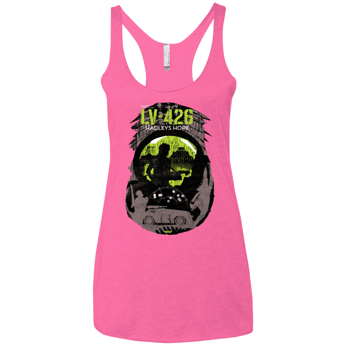 T-Shirts Vintage Pink / X-Small Visit LV-426 Women's Triblend Racerback Tank