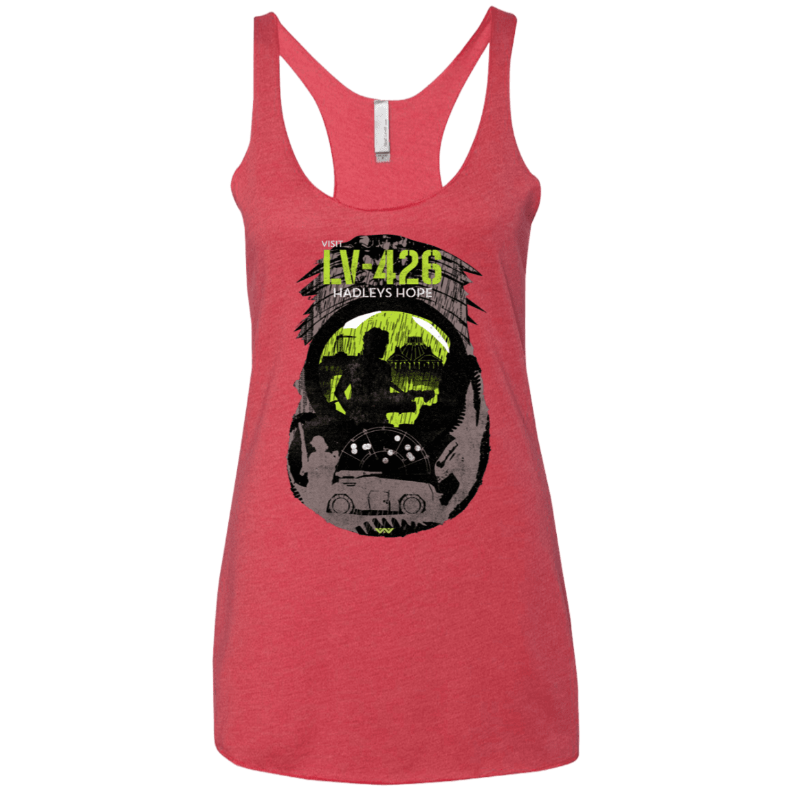 T-Shirts Vintage Red / X-Small Visit LV-426 Women's Triblend Racerback Tank