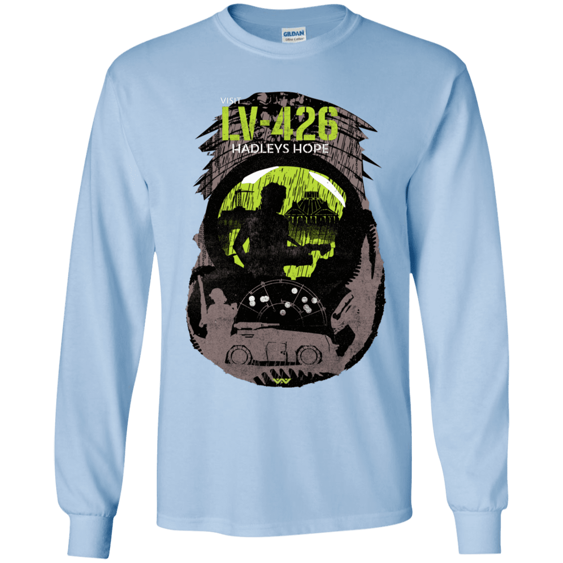 T-Shirts Light Blue / YS Visit LV-426 Youth Long Sleeve T-Shirt