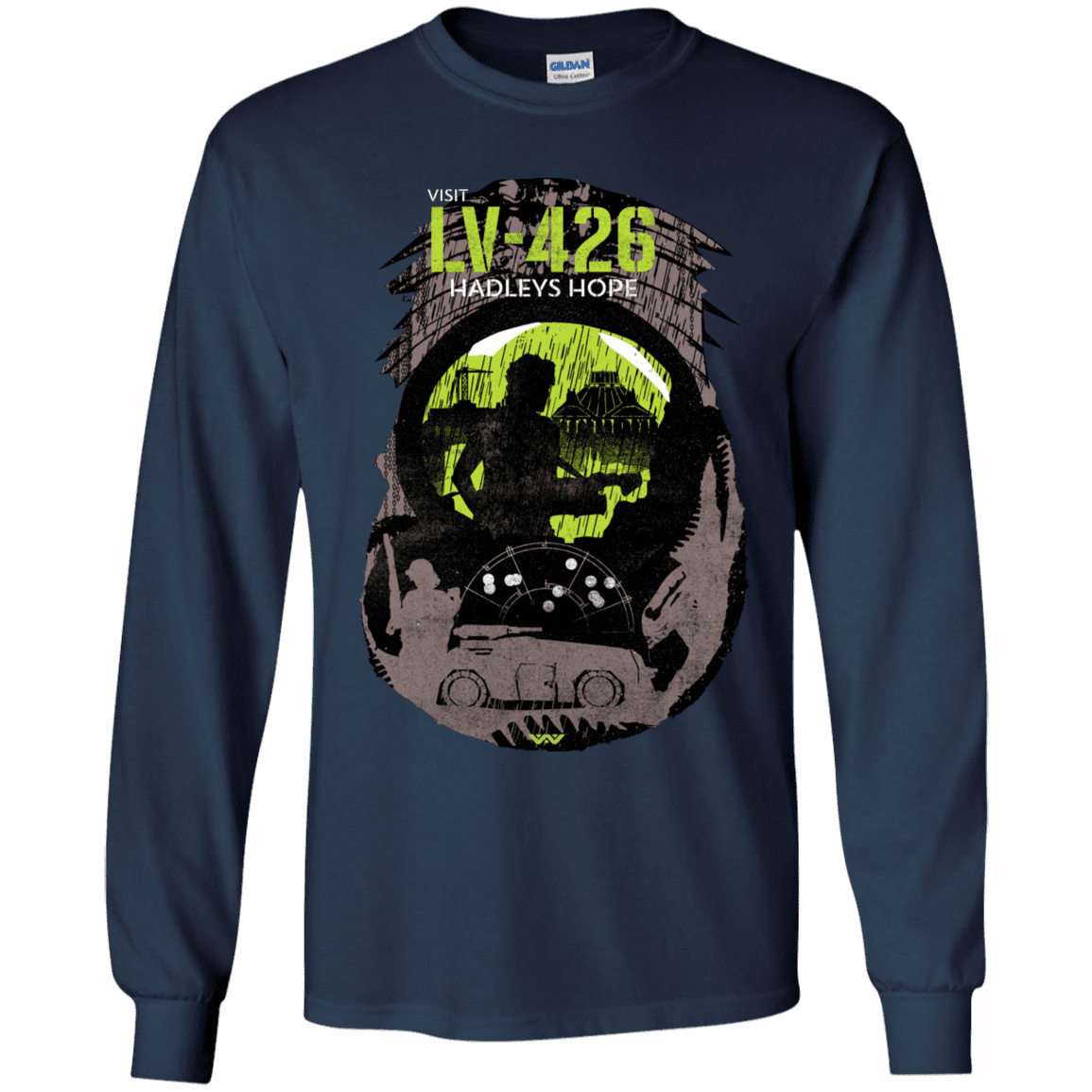 T-Shirts Navy / YS Visit LV-426 Youth Long Sleeve T-Shirt