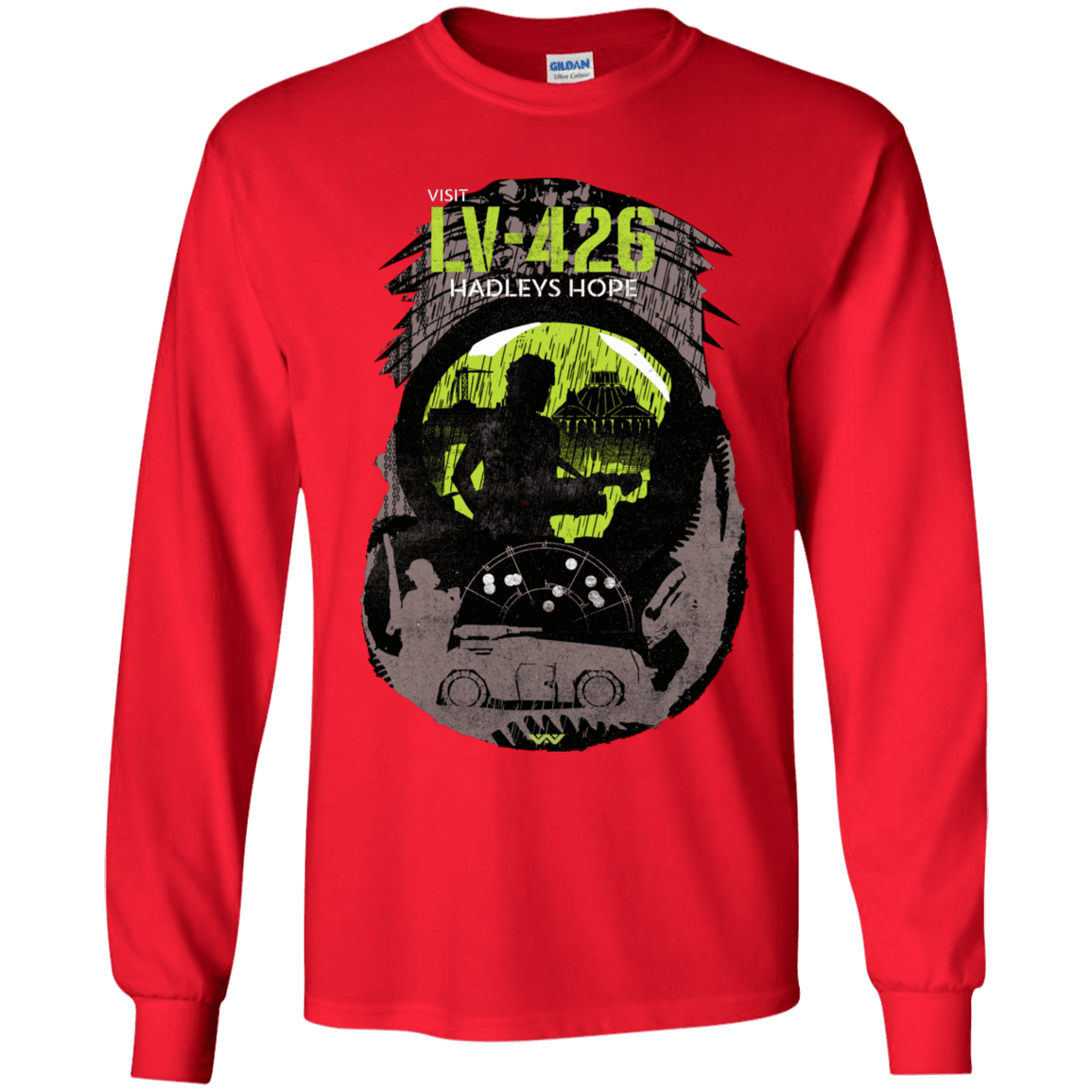 T-Shirts Red / YS Visit LV-426 Youth Long Sleeve T-Shirt