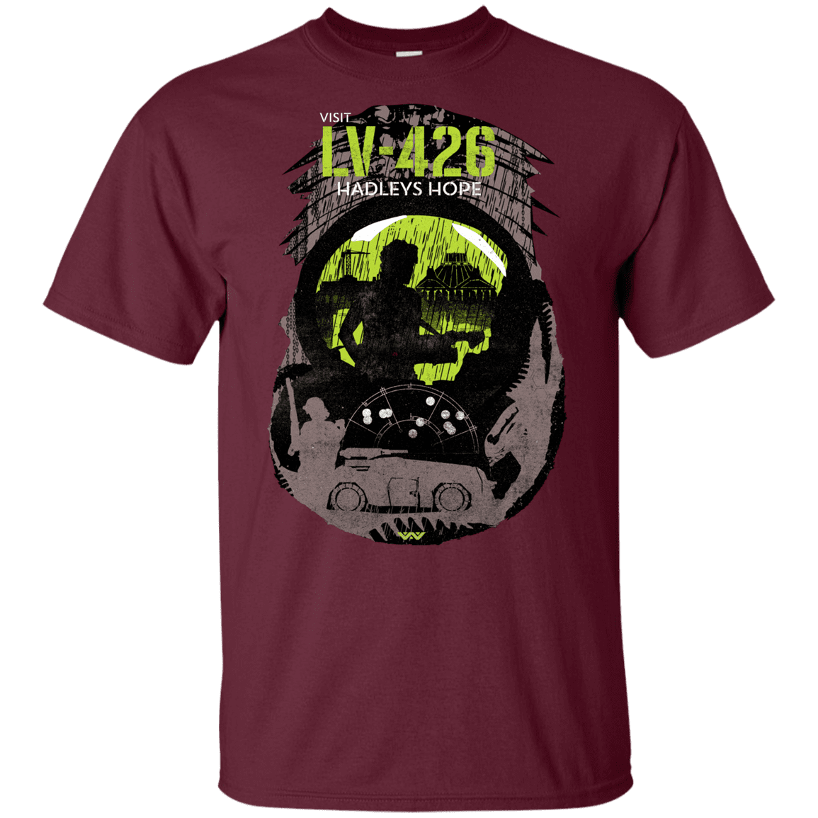 T-Shirts Maroon / YXS Visit LV-426 Youth T-Shirt