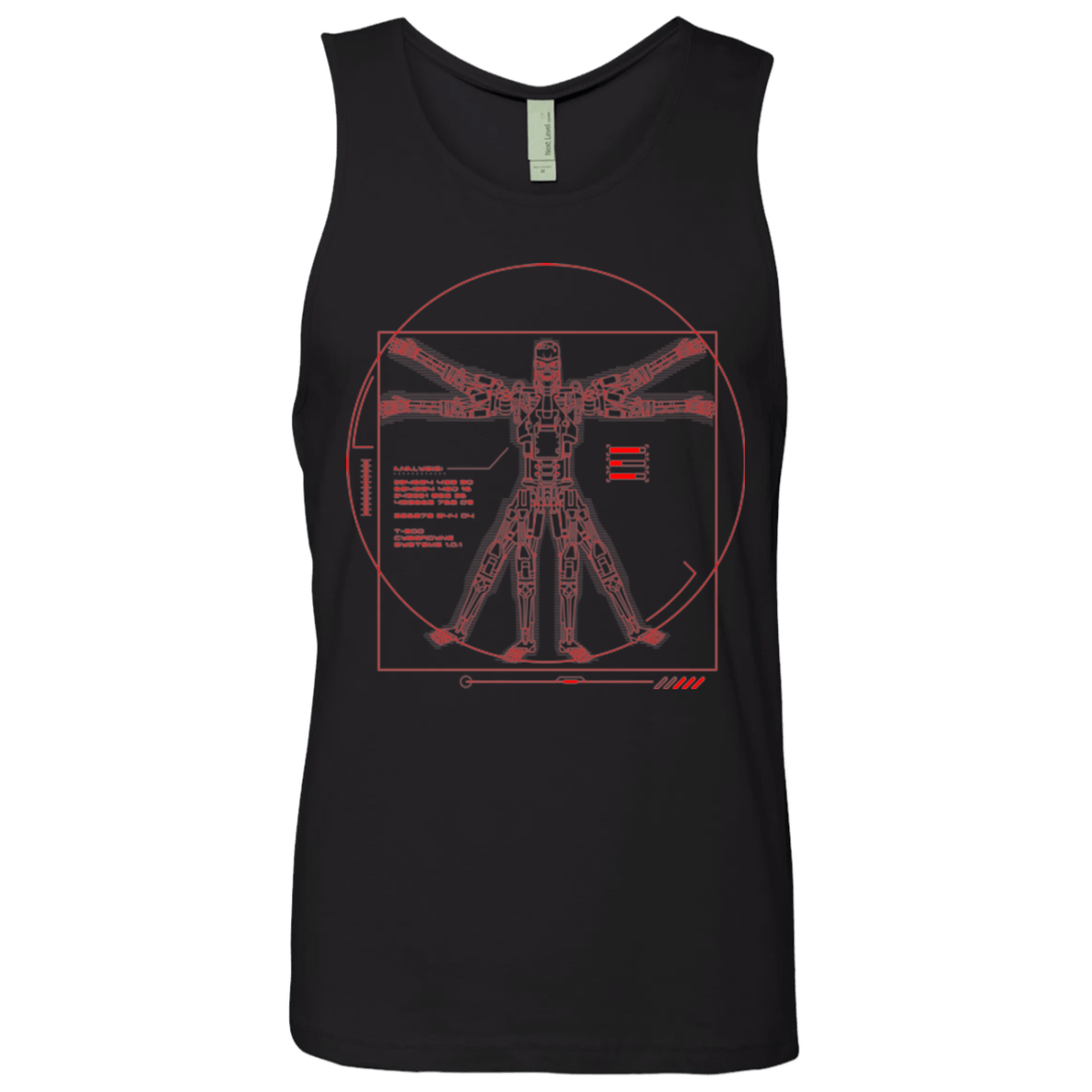T-Shirts Black / Small Vitrubian Terminator Men's Premium Tank Top