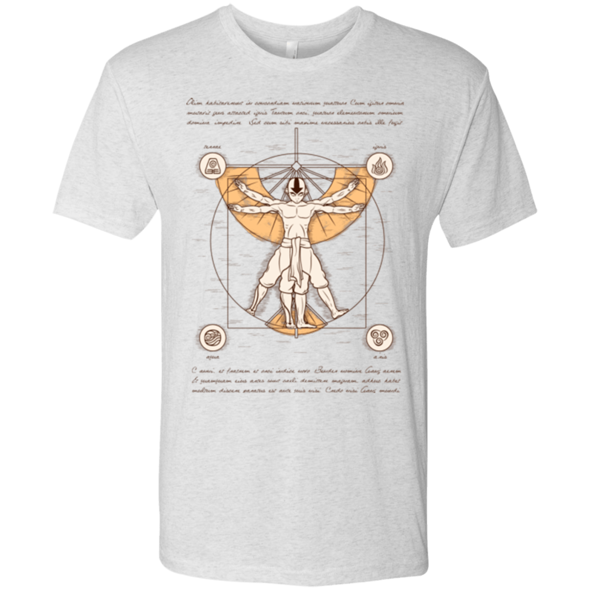 T-Shirts Heather White / Small Vitruvian Aang (1) Men's Triblend T-Shirt
