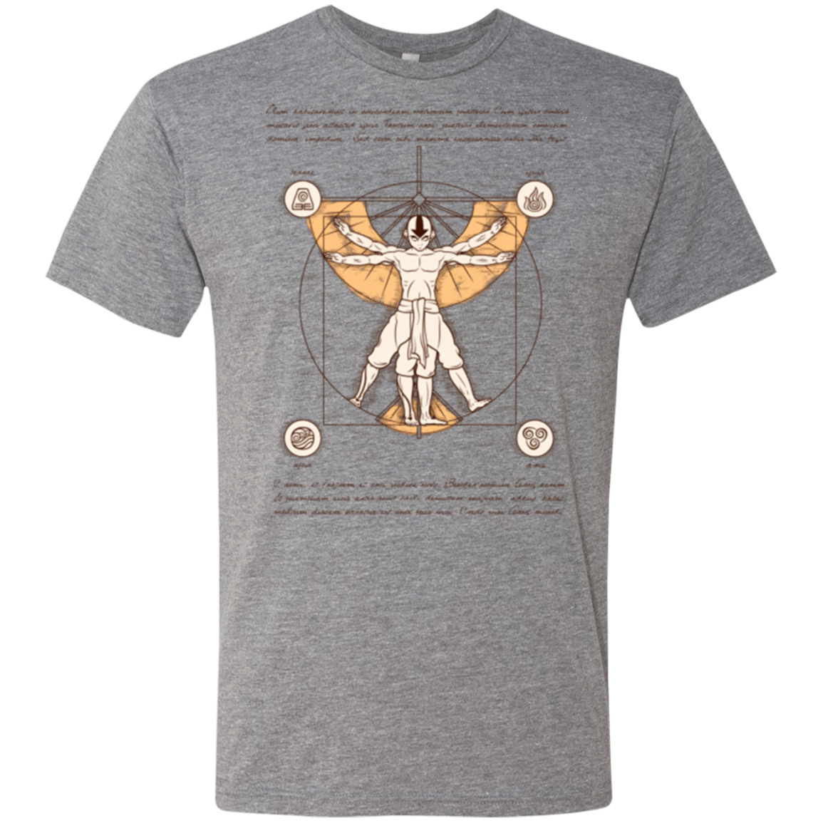 T-Shirts Premium Heather / Small Vitruvian Aang (1) Men's Triblend T-Shirt