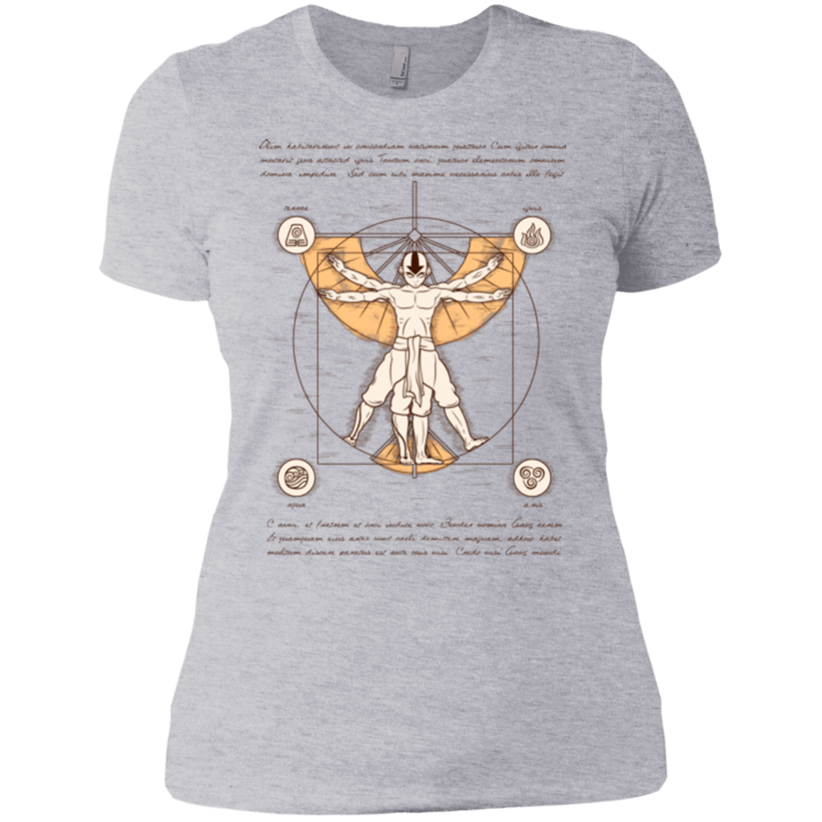 T-Shirts Heather Grey / X-Small Vitruvian Aang (1) Women's Premium T-Shirt