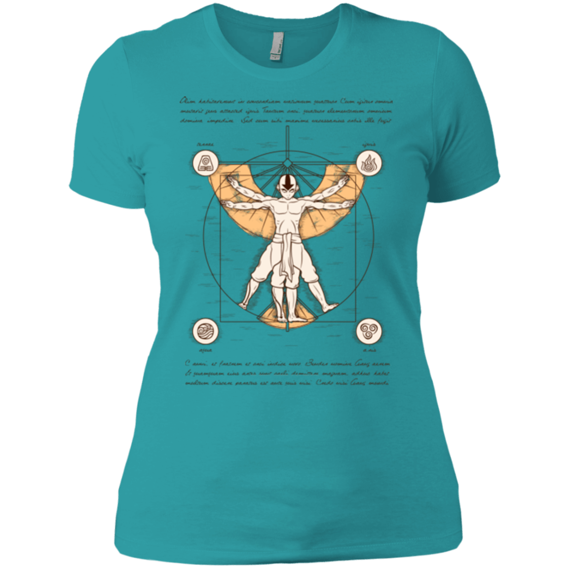 T-Shirts Tahiti Blue / X-Small Vitruvian Aang (1) Women's Premium T-Shirt