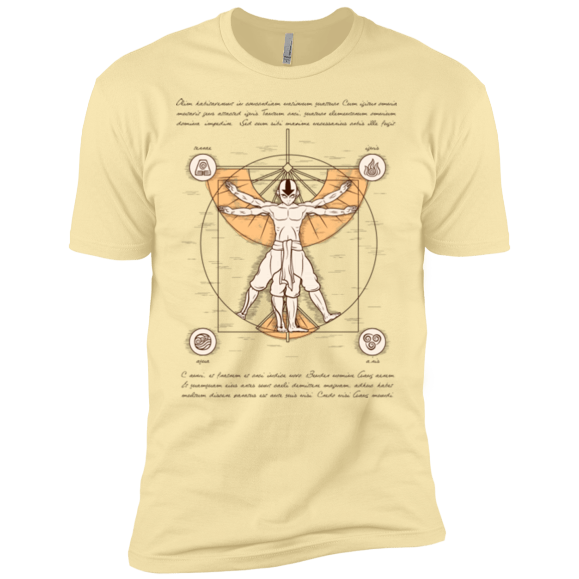 T-Shirts Banana Cream / X-Small Vitruvian Aang Men's Premium T-Shirt