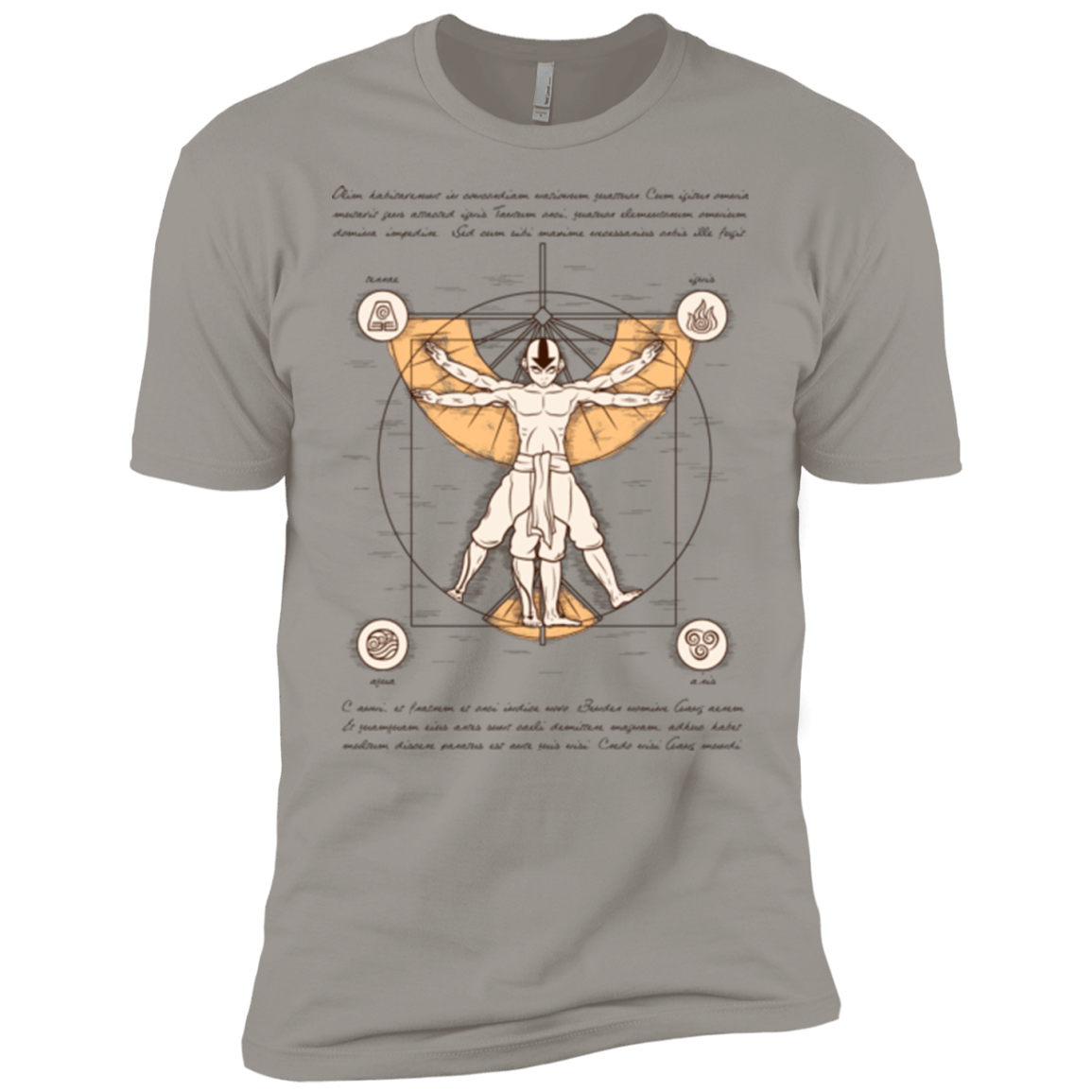 T-Shirts Light Grey / X-Small Vitruvian Aang Men's Premium T-Shirt