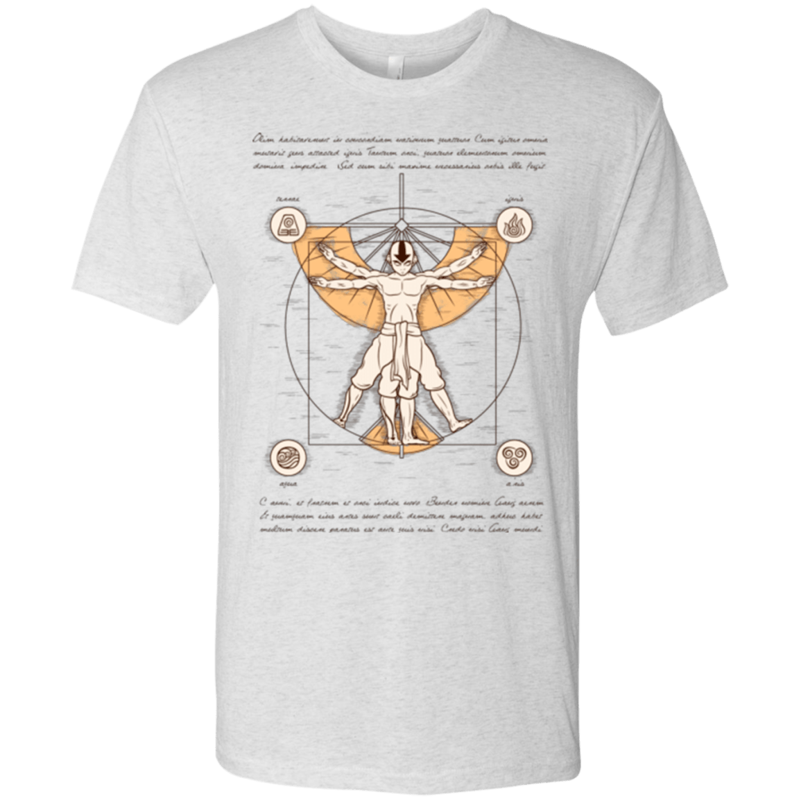 T-Shirts Heather White / Small Vitruvian Aang Men's Triblend T-Shirt