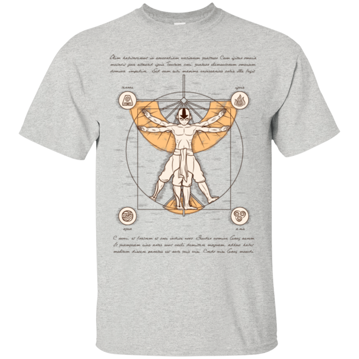 T-Shirts Ash / Small Vitruvian Aang T-Shirt