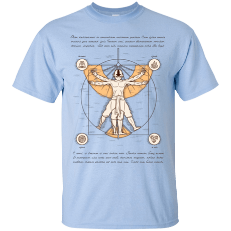 T-Shirts Light Blue / Small Vitruvian Aang T-Shirt