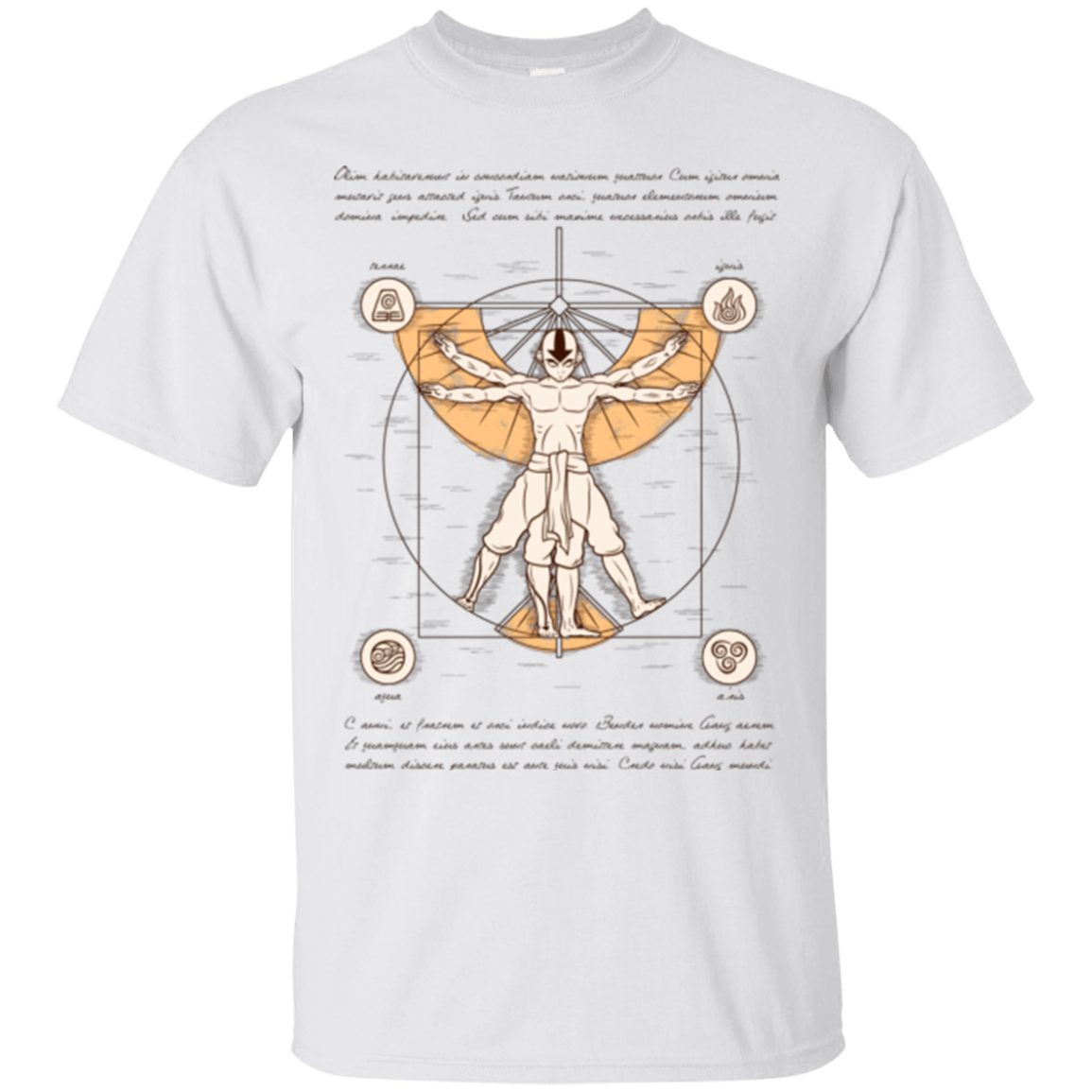 T-Shirts White / Small Vitruvian Aang T-Shirt