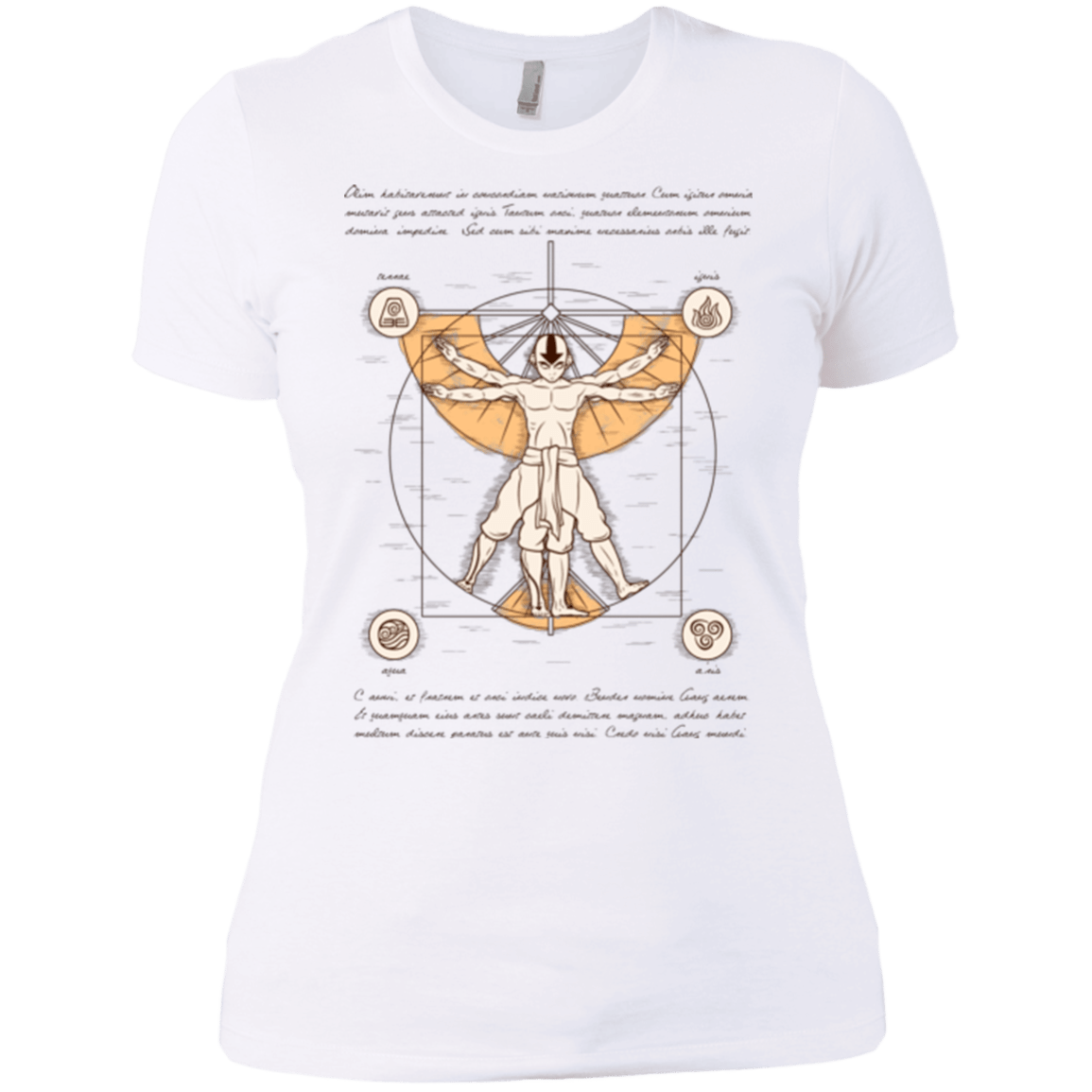T-Shirts White / X-Small Vitruvian Aang Women's Premium T-Shirt