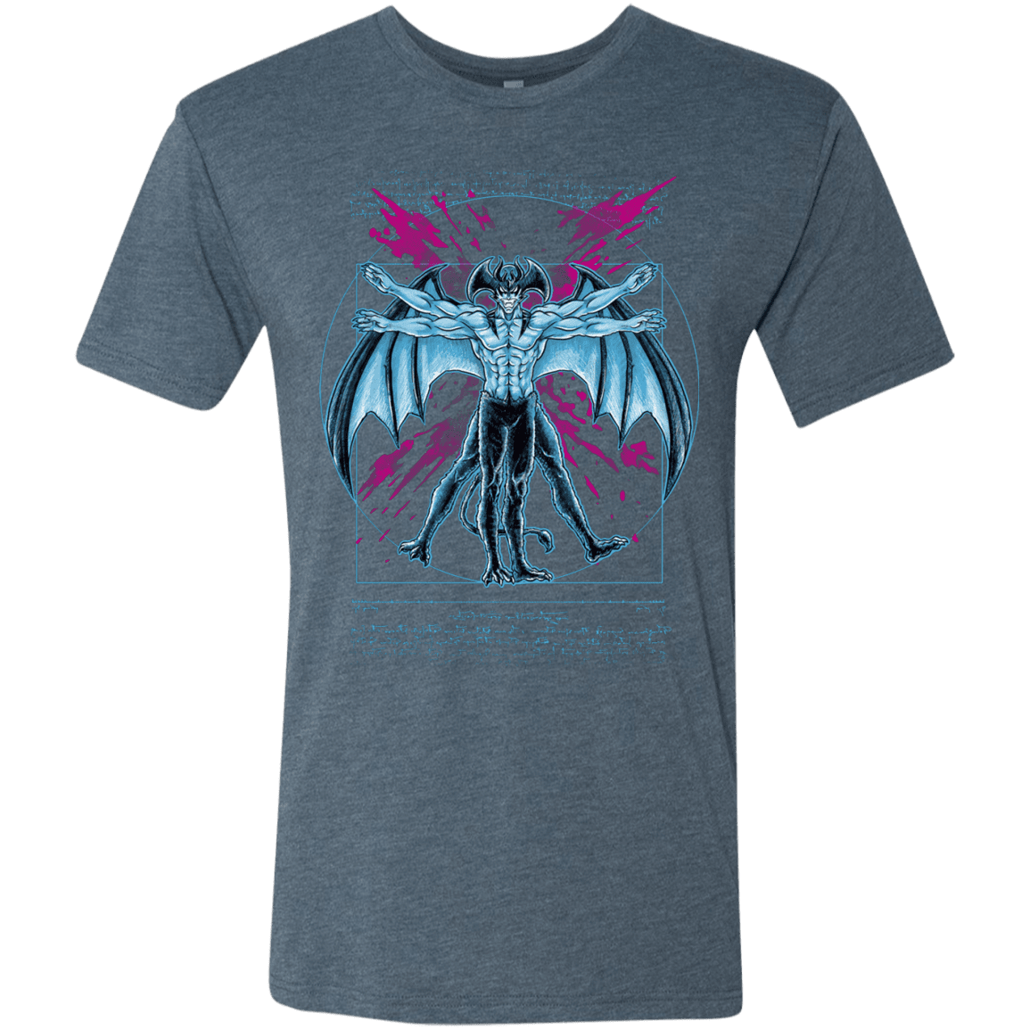 T-Shirts Indigo / S Vitruvian Devil Men's Triblend T-Shirt