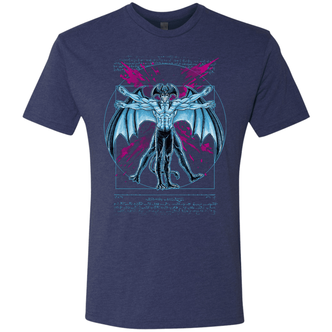 T-Shirts Vintage Navy / S Vitruvian Devil Men's Triblend T-Shirt