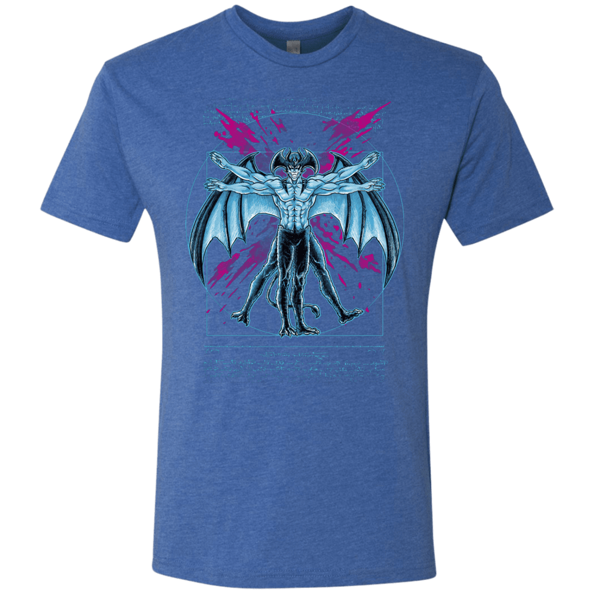 T-Shirts Vintage Royal / S Vitruvian Devil Men's Triblend T-Shirt