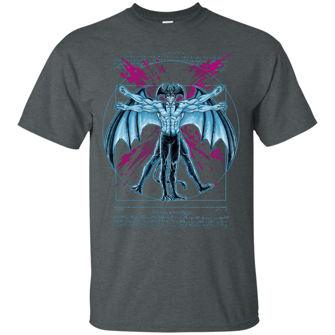 T-Shirts Dark Heather / S Vitruvian Devil T-Shirt