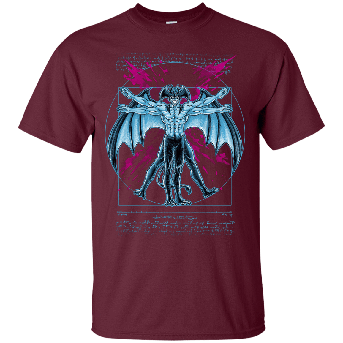 T-Shirts Maroon / S Vitruvian Devil T-Shirt
