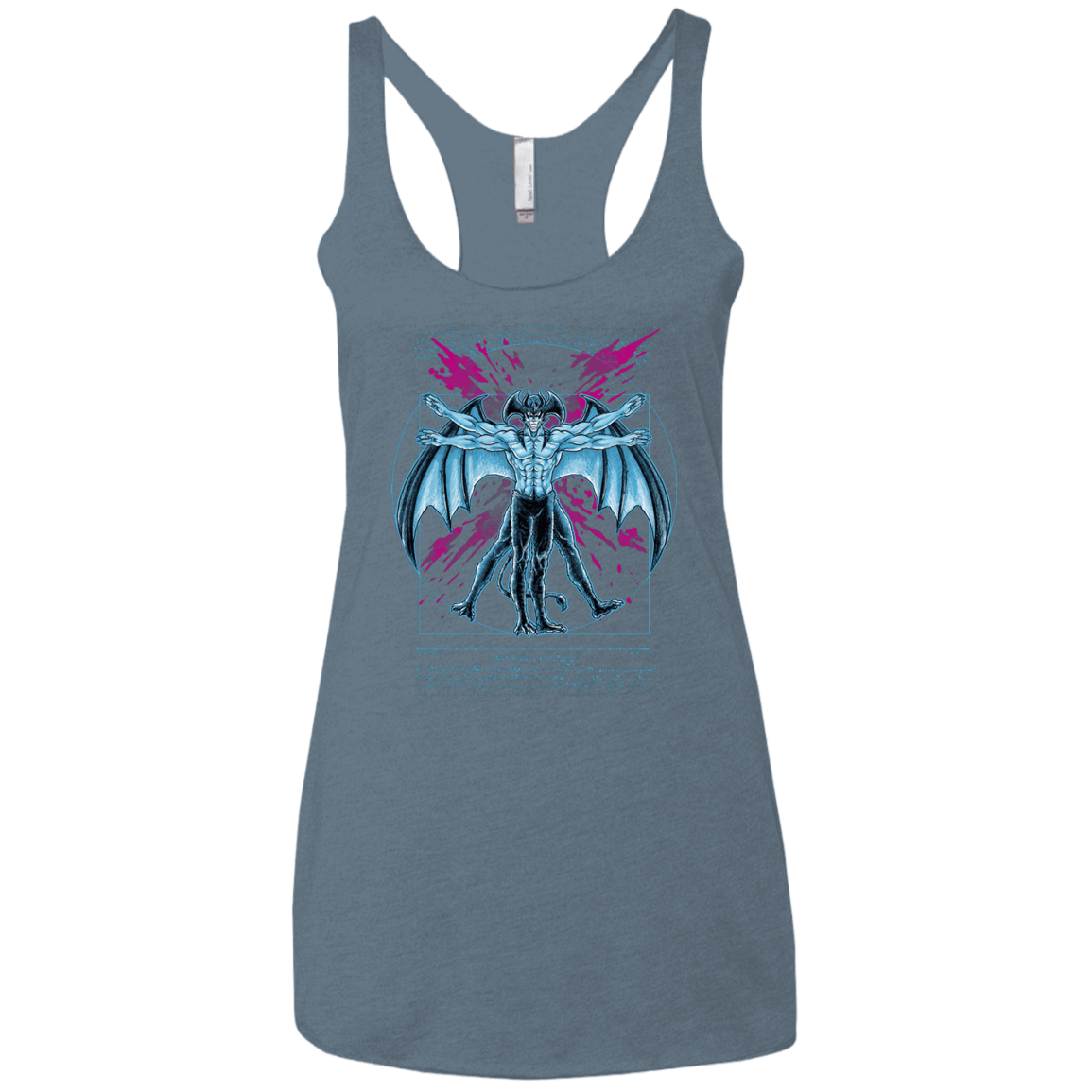 Vitruvian Devil Women's Triblend Racerback Tank