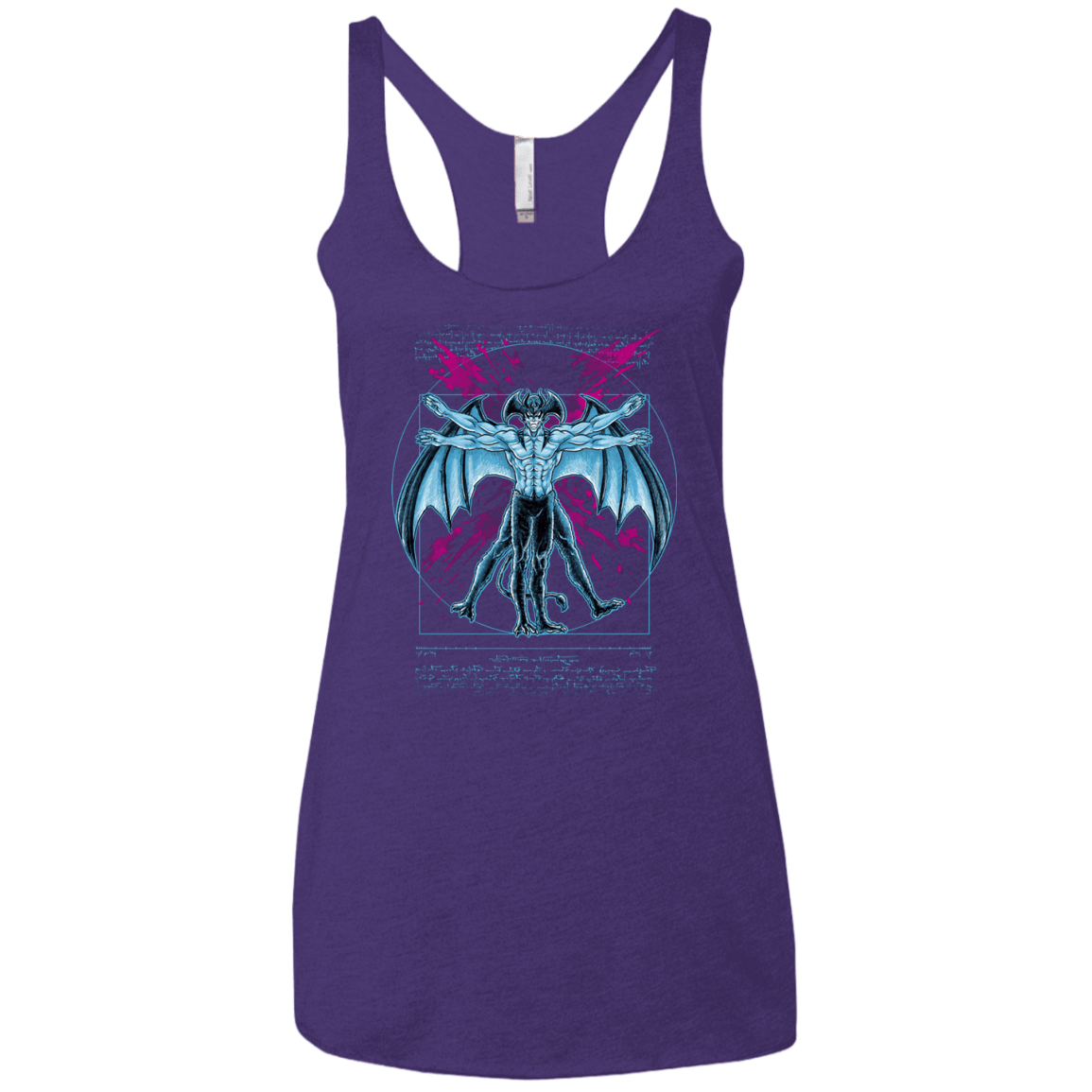 Vitruvian Devil Women's Triblend Racerback Tank
