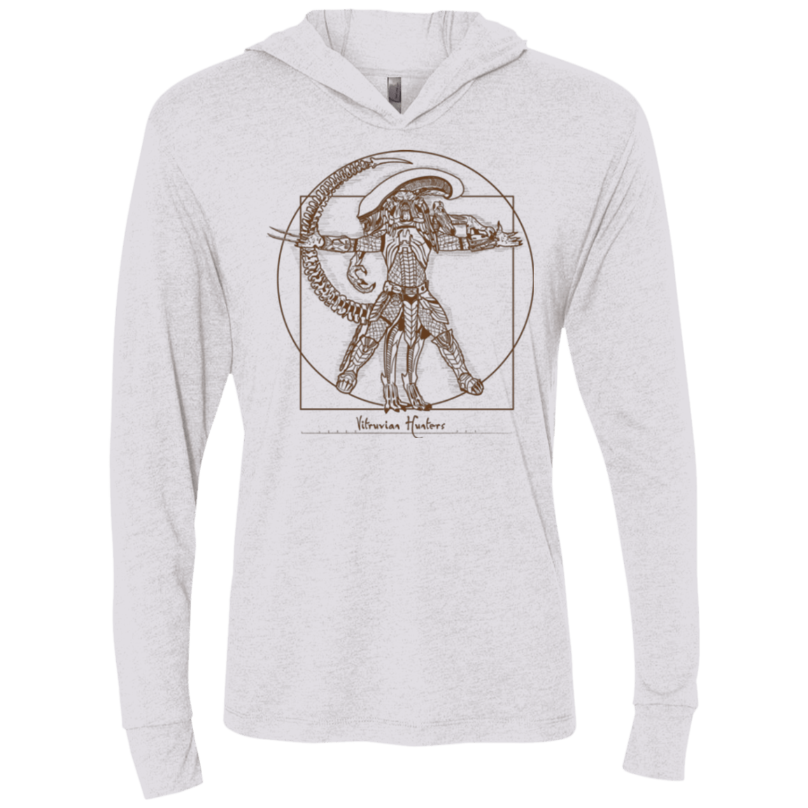 T-Shirts Heather White / X-Small Vitruvian Hunters Triblend Long Sleeve Hoodie Tee